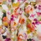 1 Yard Silk Charmeuse Watercolor Floral Fabric Italian Made Peach, Olive Green and Fuchsia 53 Inch Width